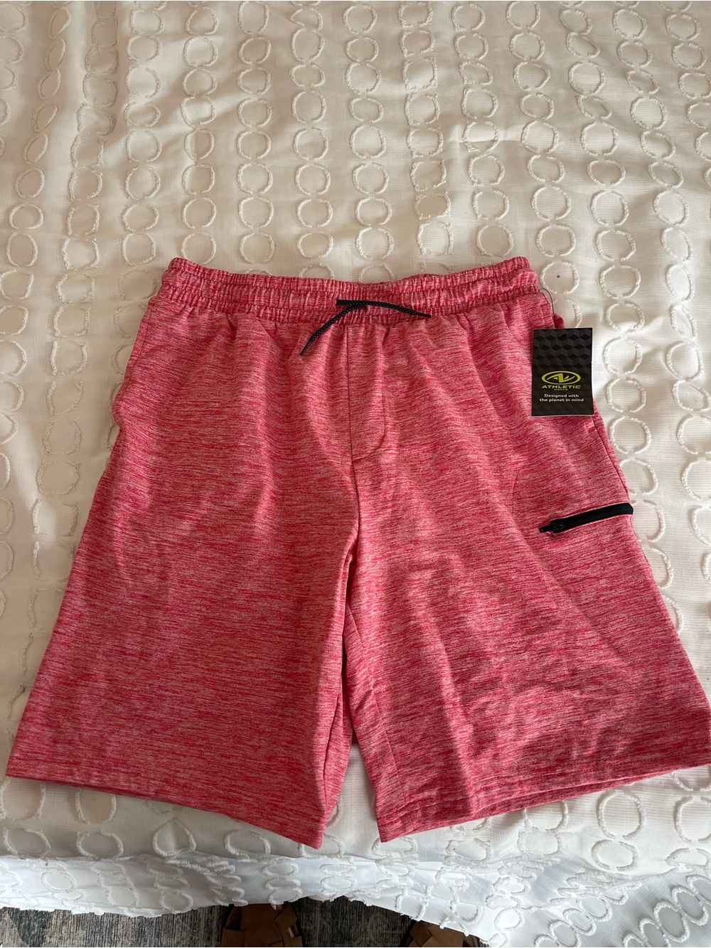Only Kids Heathered Rose Athletic Shorts with Black Drawstring